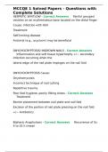 MCCQE 1 Solved Papers - Questions with Complete Solutions