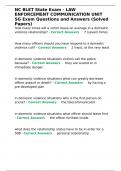 NC BLET State Exam - LAW ENFORCEMENT COMMUNICATION UNIT SG Exam Questions 