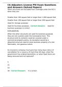 CA Adjusters License PSI Exam Questions and Answers &lpar;Solved Papers&rpar;&period;