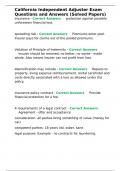 California Independent Adjuster Exam Questions and Answers &lpar;Solved Papers&rpar;&period;