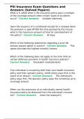 PSI Insurance Exam Questions and Answers &lpar;Solved Papers&rpar;&period;