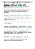 Property and Casualty Insurance Exam &ndash; Georgia Practice Questions with Complete Solutions &lpar;Latest