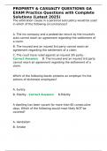PROPERTY & CASUALTY QUESTIONS GA EXAM Practice Questions with Complete Solutions &lpar;Latest