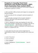 Property & Casualty Final Exam Questions and Verified Answers&comma; 100- Score Guarantee Pass &lpar;Latest 2025&rpar;&period;
