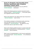 Exam Fx-Property and Casualty Exam Practice Questions with Complete Solutions &lpar;Latest 2025&rpar;