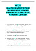 HSC 300 PRACTICE EXAM QUESTIONS WITH CORRECT DETAILED ANSWERS &vert; ALREADY GRADED A&plus;<RECENT VERSION>
