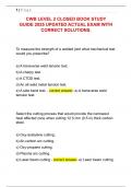CWB LEVEL 2 CLOSED BOOK STUDY  GUIDE 2025 UPDATED ACTUAL EXAM WITH  CORRECT SOLUTIONS&period; 