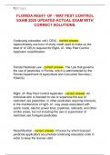 FLORIDA RIGHT- OF - WAY PEST CONTROL  EXAM 2025 UPDATED ACTUAL EXAM WITH  CORRECT SOLUTIONS&period; 