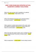 LMRT CORE EXAM 2025 UPDATED ACTUAL  EXAM WITH CORRECT SOLUTIONS&period; 