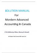 SOLUTION MANUAL   for  Mordern Advanced AccountIng In Canada&lpar;11th EdItIon&comma;by HIlton&comma;Murray & Herauf&rpar;&comma;all ChapterS Fully Covered 2025 rated  &lbrack;A&plus;&rsqb;