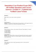 Smartsheet Core Product Exam 2025 &vert; All Verified Questions and Correct Answers &vert; Graded A&plus; &vert; Updated and Verified Latest Version