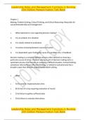 Leadership Roles and Management Functions in Nursing 10th Edition MarquisHuston Test Bank