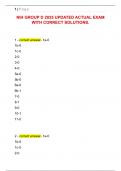NIH GROUP D 2025 UPDATED ACTUAL EXAM  WITH CORRECT SOLUTIONS&period;