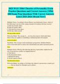 2025 WGU D564 Theories of Personality Exam  Practice Questions and Correct Answers &vert; D564  200 Exam Prep Questions With Correct Answers  Latest 2025-2026 &lpar;Brand New&excl;&rpar; 