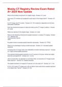 Mosby CT Registry Review Exam Rated A&plus; 2025 New Update