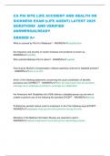 CA PSI SITE LIFE ACCIDENT AND HEALTH OR  SICKNESS EXAM