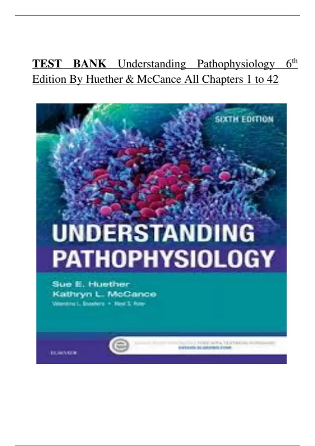 TEST BANK Understanding Pathophysiology 6th Edition By Huether ...