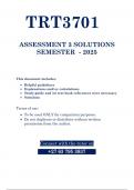 TRT3701 Assignment 3 &lpar;QUESTIONS & ANSWERS&rpar; 2025  - DUE 18 SEPTEMBER 2025