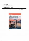 Test Bank for The Leadership Experience 7th Edition by Richard L&period; Daft&comma; Chapter 1 to 15