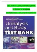 Test Bank for Urinalysis and Body Fluids  7th Edition by Strasinger