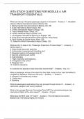 IATA STUDY QUESTIONS FOR MODULE 4&colon; AIR TRANSPORT ESSENTIALS