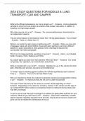 IATA STUDY QUESTIONS FOR MODULE 6&colon; LAND TRANSPORT&colon; CAR AND CAMPER