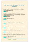 BESC 204 Final Questions and Correct  Answers 