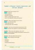 Combat Lifesaver Course Questions and  Correct Answers
