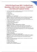 NUR 676 Final Exam 2025 &vert; Verified Exam Questions with Correct Answers &vert; Graded A&plus; &vert; Just Released Updated Version