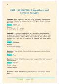 ENGR 130 MIDTERM 2 Questions and  Correct Answers