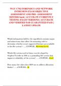 WGU C702 FORENSICS AND NETWORK  INTRUSION EXAM OBJECTIVE  ASSESSMENT AND PRE- ASSESSMENT  2025&sol;2026 bank &vert; ACCURATE CURRENTLY  TESTING EXAM VERSIONS &vert; ACCURATE  AND VERIFIED FoR GUARANTEED PASS &vert;  LATEST UPDATE