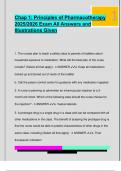 Chap 1&colon; Principles of Pharmacotherapy  2025&sol;2026 Exam All Answers and  Illustrations Given