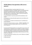NURS 540 test 2 test questions with correct answers