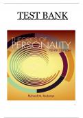 TEST BANK for Theories Of Personality 10th Edition By Richard M Ryckman All Chapters 1 to 18 Complete