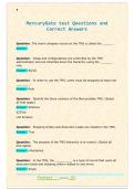 MercuryGate test Questions and  Correct Answers