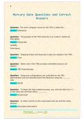 Mercury Gate Questions and Correct  Answers 