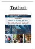 Test bank for service management operations strategy information technology 10th edition by Sanjeev K&period; Bordoloi and Fitzsimmons All Chapters 1-16 Covered