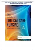 Test Bank for Sole&rsquo;s Introduction to Critical Care Nursing 9th Edition by Mary Beth Flynn Makic &comma; All Chapters