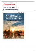 Solution Manual Financial Accounting &lpar;11th Edition&rpar; by Libby&comma; Patricia and Hodge&comma;&comma; Latest Edition 2025