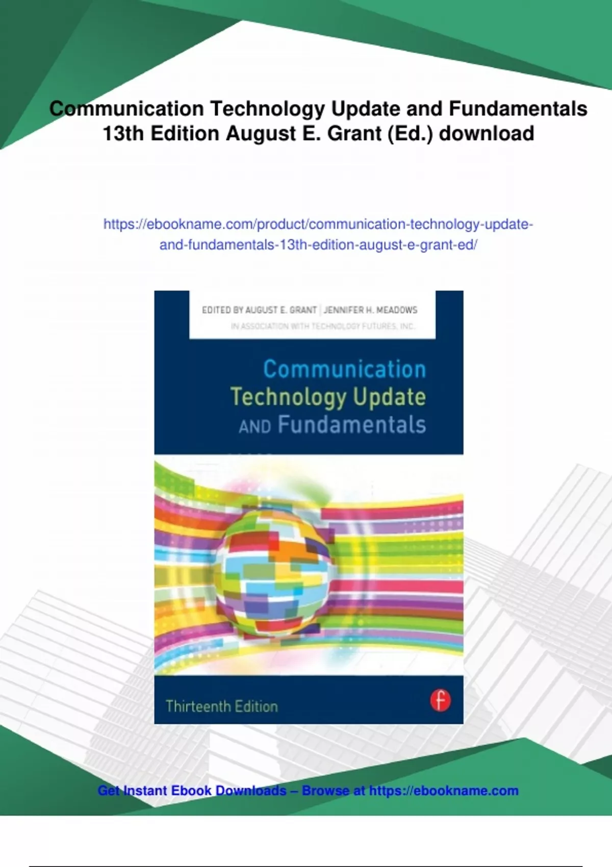 Summary Communication Technology Update and Fundamentals 13th Edition ...