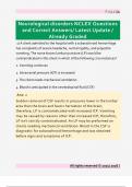 Neurological disorders NCLEX Questions  and Correct Answers&sol; Latest Update &sol;  Already Graded
