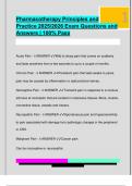 Pharmacotherapy Principles and  Practice 2025&sol;2026 Exam Questions and  Answers &vert; 100&percnt; Pass