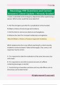 Neurology HW Questions and Correct  Answers&sol; Latest Update &sol; Already Graded