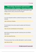 Neurology Questions and Correct  Answers&sol; Latest Update &sol; Already Graded