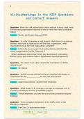 Visits&sol;Meetings in the NISP Questions  and Correct Answers