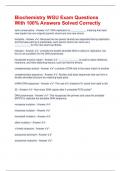 Biochemistry WGU Exam Questions With 100&percnt; Answers Solved Correctly