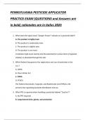 PENNSYLVANIA PESTICIDE APPLICATOR  PRACTICE EXAM &lpar;QUESTIONS and Answers are  in bold&semi; rationales are in italics 2025