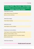 Shadow Health- Tina Jones - Neurological  Questions and Correct Answers&sol; Latest  Update &sol; Already Graded