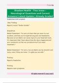 Shadow Health - Tina Jones &ndash;  Neurological Questions and Correct  Answers&sol; Latest Update &sol; Already Graded