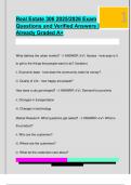  Real Estate 306 2025&sol;2026 Exam  Questions and Verified Answers &vert;  Already Graded A&plus; 